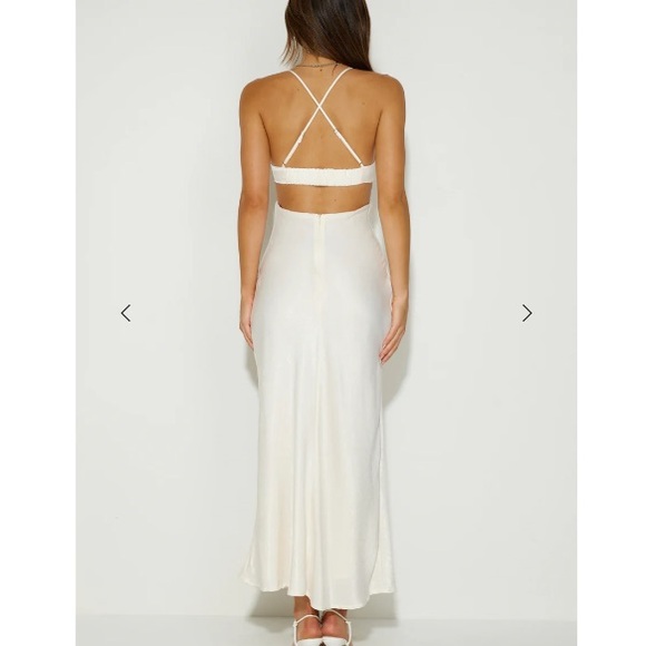 NWT Hello Molly Champagne Backless Maxi Dress US6 - Picture 8 of 14